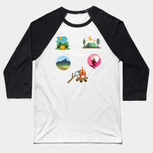 Camping sticker pack Baseball T-Shirt